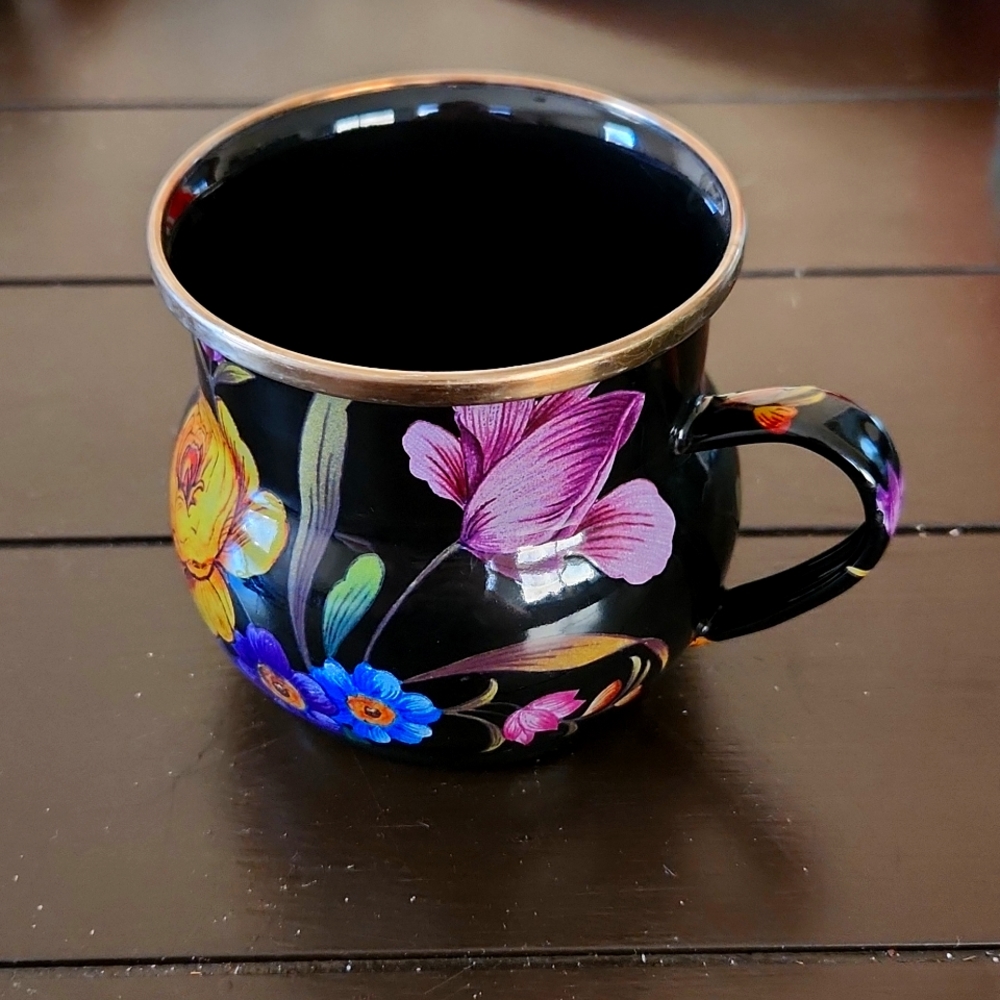 Mackenzie Childs Flower Market mug-Black
